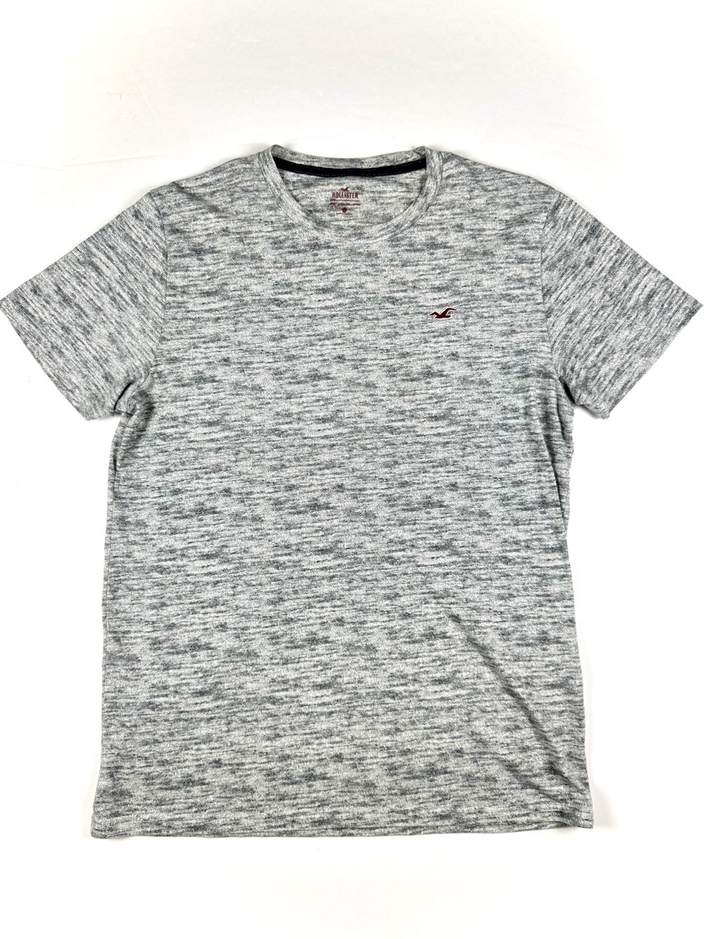 Hollister Marled Gray Embroidered Logo T-Shirt